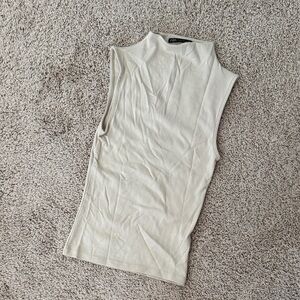 Zara Beige Sleeveless Tank Top